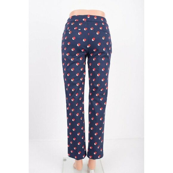 Boden Blue and Red Heart Print Trousers - Picture 3 of 9